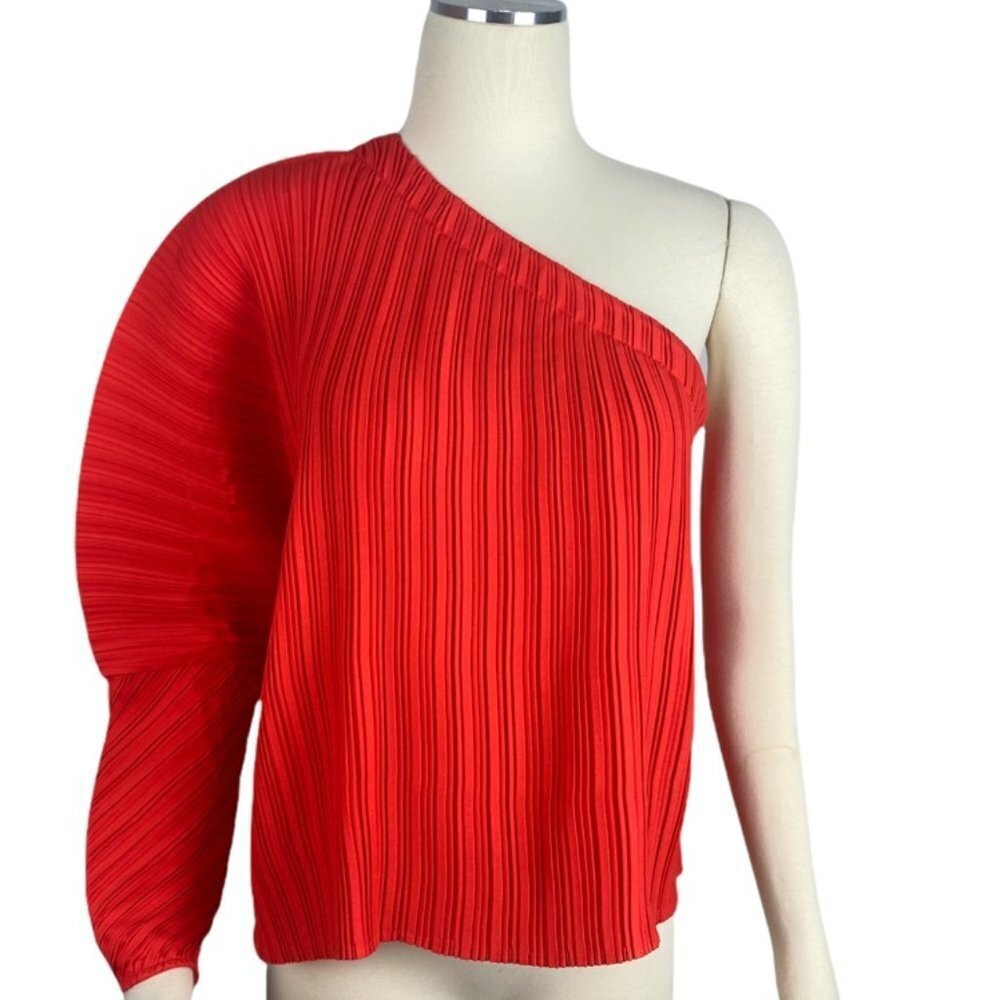 Alice McCall Cherry Cola One Shoulder Top